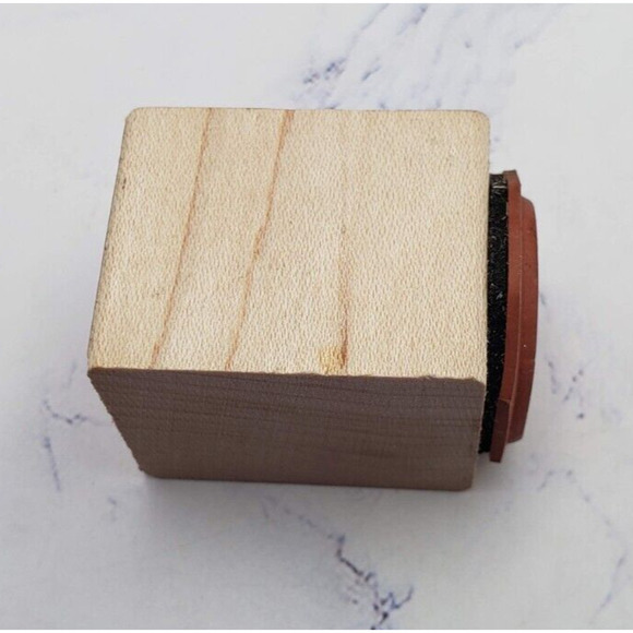 Family Happiness Circler Small 1x1 Wood Mounted Rubber Block Stamp - Picture 5 of 7